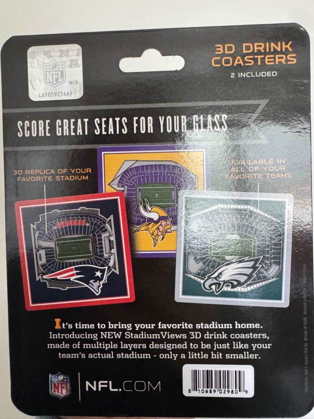 YouTheFan NFL Pittsburgh Steelers 3D StadiumView Coaster Set NWT - Picture 6 of 6